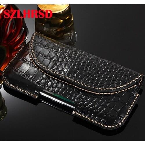 High quality Handmade 100% Genuine Leather Mens Waist Outdoor Bag for Lenovo K5s K5 Pro K5 Play Case for Lenovo K9 A5 Cover