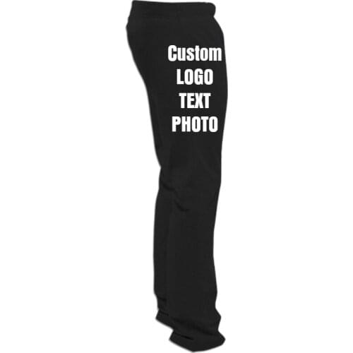 Custom Men Sportswear Pants Casual Elastic Cotton Fitness Workout Pants Sweatpants Trousers Jogger Pants Print LOGO/TEXT/PHOTO