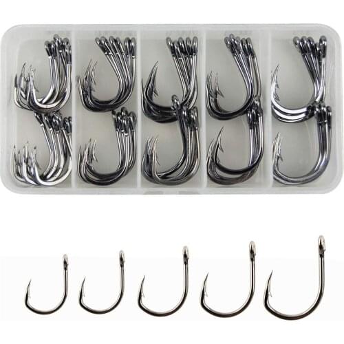 Shaddock 70Pcs Bait Fishing Hook Live Bait Circle Fishhooks Strong Stainless Steel Hooks Set For Saltwater Fishing