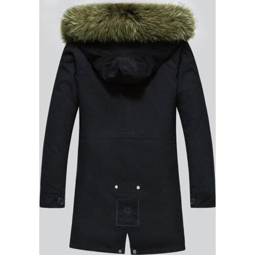 Real Coat Winter Jacket Natural Raccoon Fur Parka Men Hooded Warm Long Jackets Plus Size 5xl Veste LSY020391 MY1682