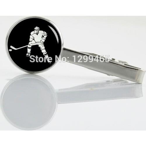 New Arrival Interesting hockey game Tie Clips Brand Fashion Apparel metal tie pin Classic simple ice hockey tie clip T 709