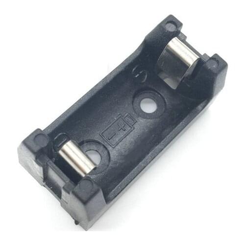 Plastic ER14250 3V Battery Holder 1/2 AA 14250 Battery Storage Box with pin CR2 Extern Batteries Black Case