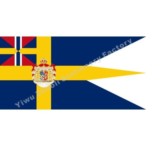 Sweden Royal Standard 1844–1905 City Flag 3X5FT 90X150CM 100D Polyester Double Stitched High Quality Banner