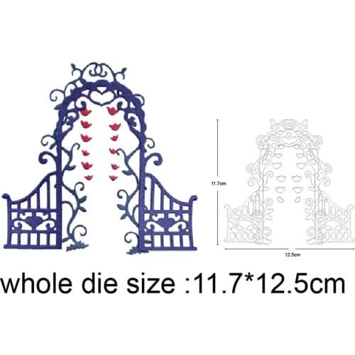 Wedding Flower Arched Door Metal Cutting Dies Scrapbooking Stencils dies DIY Album Cards Embossing Die Cuts Craft Dies 2020 NEW