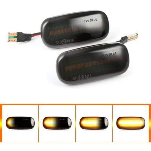 2Pcs LED Dynamic Side Marker Light Blinker For Audi A4 S4 B6 B7 A6 C5 Flowing Turn Signal Light Sequential 8E0949127 Car Lights