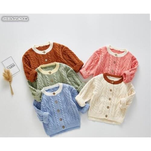 Baby Sweater Cotton Baby Girl Sweater Newborn Toddler Cardigan Cotton Baby Boys Sweaters Knitted Baby Cardigan Coat Clothes