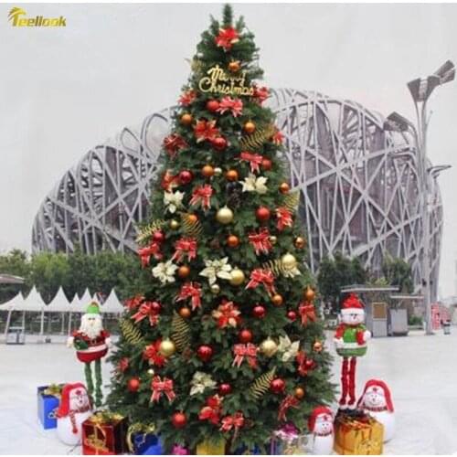 Teellook 3.0 m -4.0 m upscale luxury encryption decoration Christmas tree Christmas indoor outdoor Christmas arrangement scene