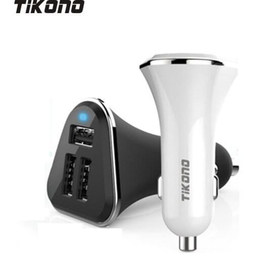 Tikono Universal 5V 5.2A Car Charger 3 Ports USB Car Charger Adapter for Samsung iPhone 7 6 6S for Xiaomi Huawei Fast Charger