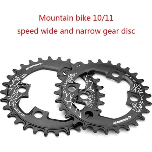 MTB 28T 30T 32T Sprocket Round Oval Single Speed ​​Mountain Bike Chain 76 BCD Chain Ring, Ultralight Bicycle Chainwheel