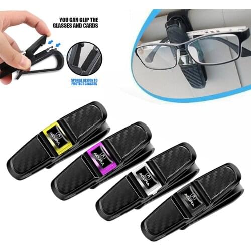 1Pcs Car Sun Visor Sunglasses Holder Clip Universal Black Ticket Card Clamp For Acura RDX CDX TLX-L MDX NSX MDX ILX TLX Integra