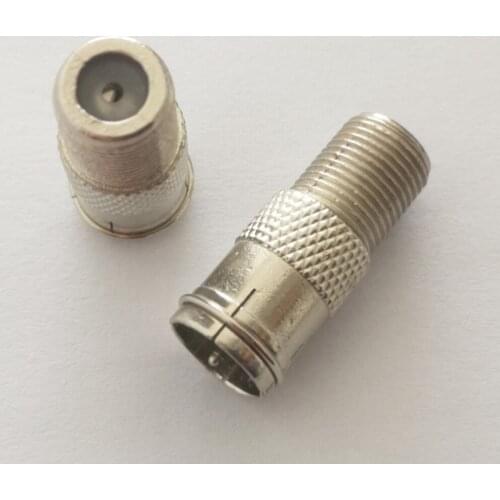 Inch in-line F Head Plug F Male to F Female Quick Insert Revolving Adapter Connector for Cable TV Tuning Star Finder Accessories