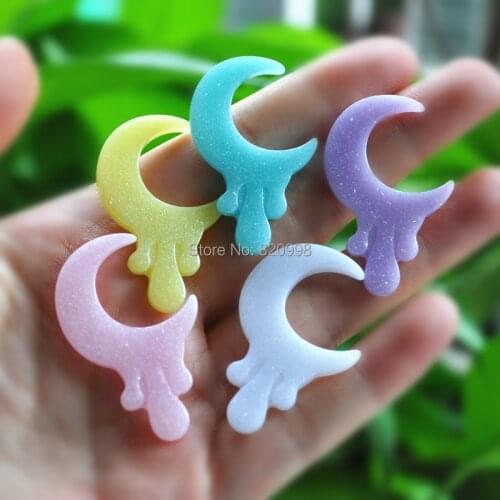 10pcs/lot Hot Glitter Sailor Moon Magic wand FlatBack Reisn Cabochon for Phone Decoration 26*40mm