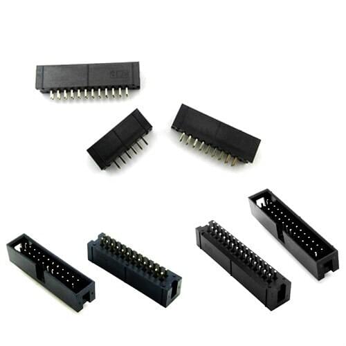 10Pc Straight Pin 2.54mm Pitch DC3 Male IDC wire Connector Socket ISP JTAG Header Sample 6P 8P 10P 12P 14P 16P 18P 20P wholesale