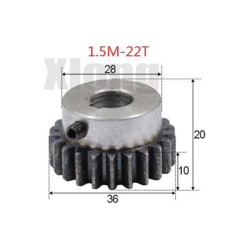 2pcs 1.5M-22Teeths Inner Hole:8mm Boss Gear Spur Gear 0.10g