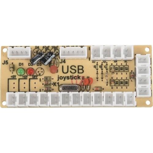 2X Zero Delay Arcade USB ENCODER PC TO JOYSTICK FOR 5PIN JOYSTICK & 2.8MM BUTTON