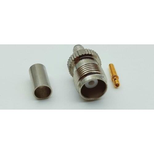 50pcs TNC Crimp Jack Female RF connector for LMR195 RG58 RG400 RG142 cable New