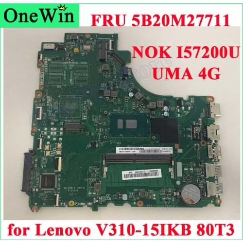 5B20M27711 for V310-15IKB Lenovo 80T3 High Quality Test Notebook Integrated Motherboards DA0LV6MB6F0 NOK I5-7200U UMA 4G NOL NUL
