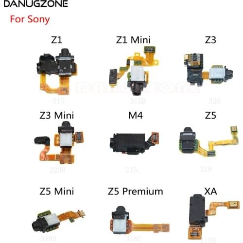 Earphone Audio Jack Headphone Socket Headset Port Flex Cable For Sony Xperia Z1 Z3 Mini M4 XA Z5 Plus Z5P Z5C/Z5 Compact Premium