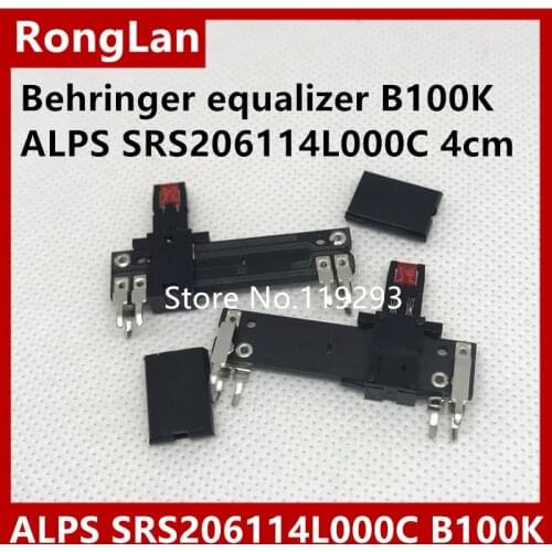 [BELLA]Behringer equalizer ALPS RS206114L000C 4cm 40MM Slide Potentiometer B100K-11MM with light midpoint--5pcs/LOT