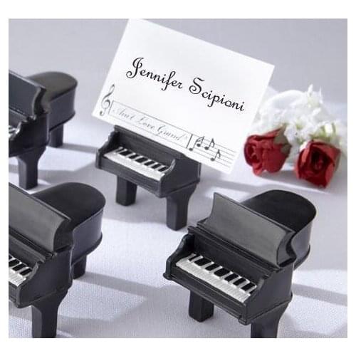 Free Shipping 10pcs/lot Black Piano Holder For Place Card/ Name Card In Party Decoration