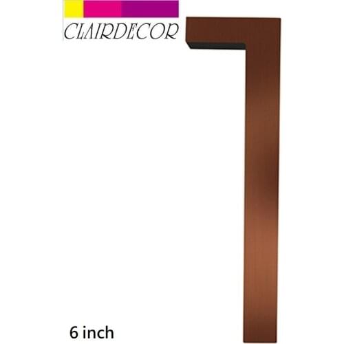 Big Floating House Number Aged bronze 15cm Modern Building Signage Outdoor Huisnummer Numeros Casa Door Numbers Address Plate