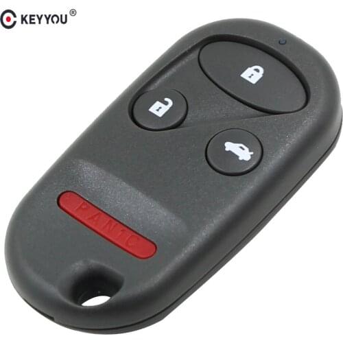 KEYYOU 4 Buttons Car Remote Key Shell Case For Honda Accord CRV S2000 Civic Odyssey Auto Keyless Entry Key Fob Case & Pad