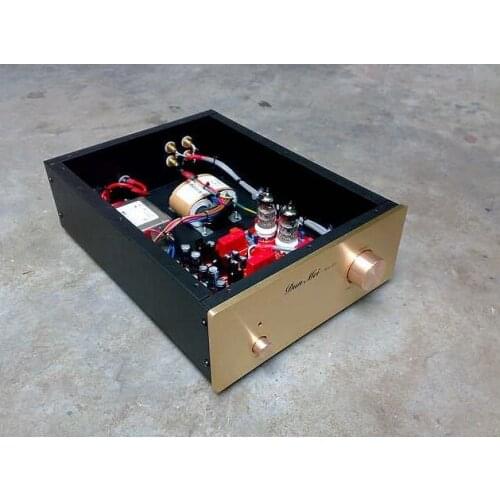 Finished 6N11 Tube X-10D Buffer Pre AMP Base on Musical Fidelity preamp --Golden