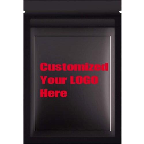 Customized Printed Bags With Your Own Logo or Design, Aluminum Foil Mylar Zip Lock Bags 1 Side 1 Color Logo Printing MOQ 500pcs