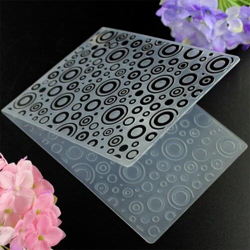 Circle Plastic Embossing Folders for DIY Scrapbooking Paper Craft/Card Making Decoration Supplies P007