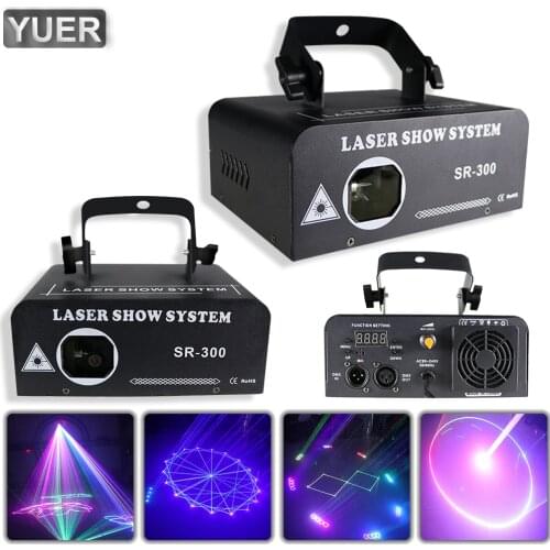 NEW RGB 3IN1 Laser Animation Pattern Beam Stage Effect Light DMX512 Laser Projector For DJ Disco Bar Party Club Prom Festival