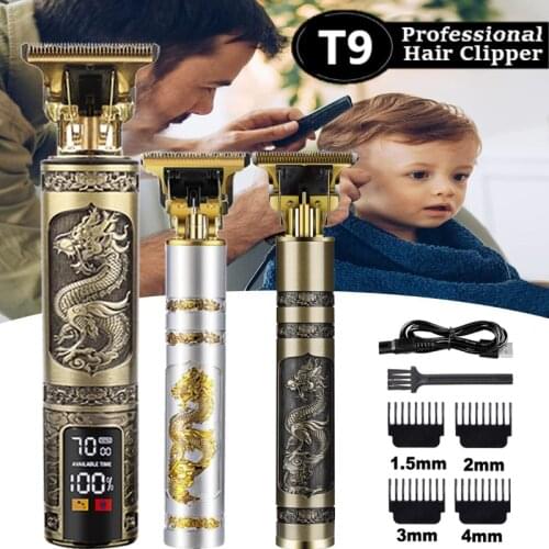 New USB Rechargeable Baldheaded Hair Clipper Electric Hair Trimmer Cordless Shaver Trimmer 0mm Men Barber Hair Cutting Machine