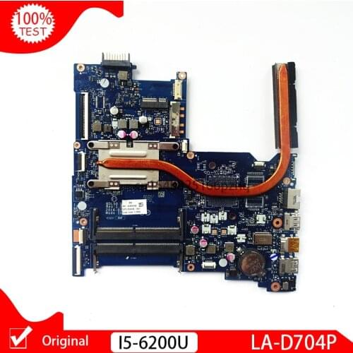 Original For HP Notebook 15-AY Laptop Motherboard BDL50 LA-D704P 854945-601 854945-501 854945-001 SR2EY I5-6200U CPU DDR4