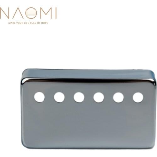 NAOMI Metal Humbucker Pickup Cover 50mm For LP Style Electric Guitar Parts & Accessories Sliver Color New