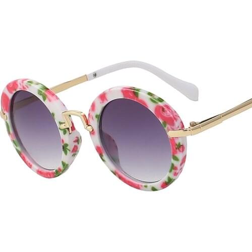 Fashion Round Kids Sunglasses Children Sun Glasses Anti-uv Baby Vintage Eyeglasses Girl Cool 6Color infantil UV400