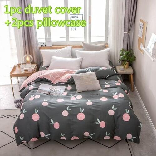 2020 New Luxury Twin FUll Queen king double single size Fruit gray soft Duvet cover Pillowcase quilt cover bedding set