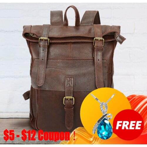 CGA New Men and Women Fashion Leather Backpack School Tote Bag Popular Style Orange Bags and Shoulder School Backpacks For Women