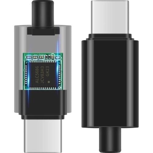 DAC Type-C Plug Adapter ALC5686 Chip Single Crystal Vibrating USB C Fast Charging Connector 32bit 384khz Metal Module With Tube
