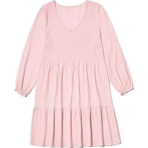 Dress for Mother and Daughter, Long Sleeve Round Neck Top Flouncing Edge Skirt for Summer and Spring