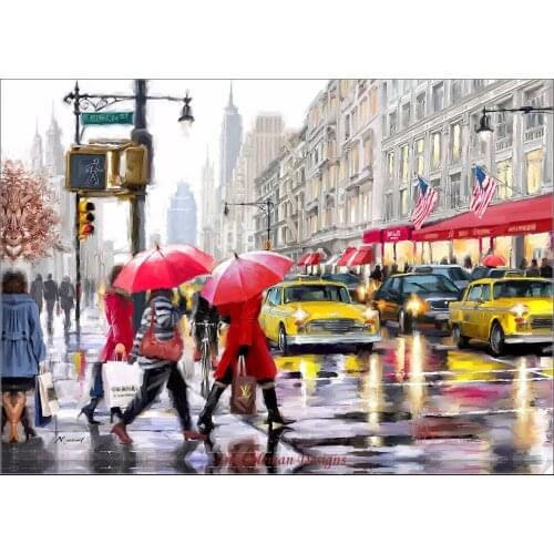 Needlework for embroidery DIY French DMC High Quality - Counted Cross Stitch Kits 14 ct Oil painting - New York Shopper