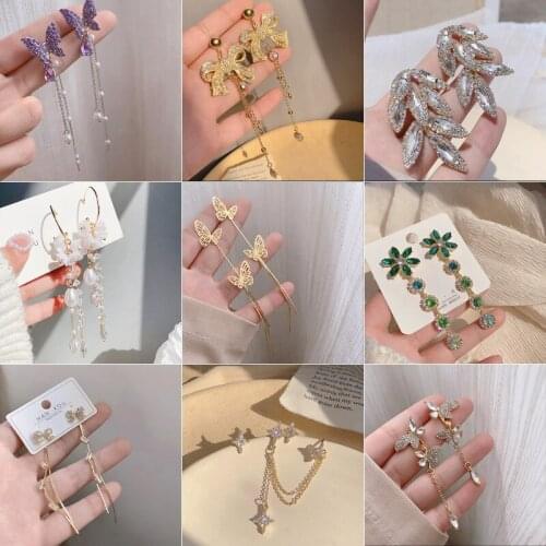 Earrings 2021 trend earrings for women Hanging earrings jewelry Unusual earrings korean fashion pearl earrings Crystal Pendant