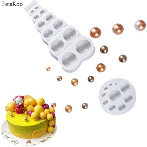 Silicone Cake Model Chocolate Fudge Mold Large Small Multi Size Pearl Ball Shape DIY Baking Kitchen Baking Cake Decoration Tool
