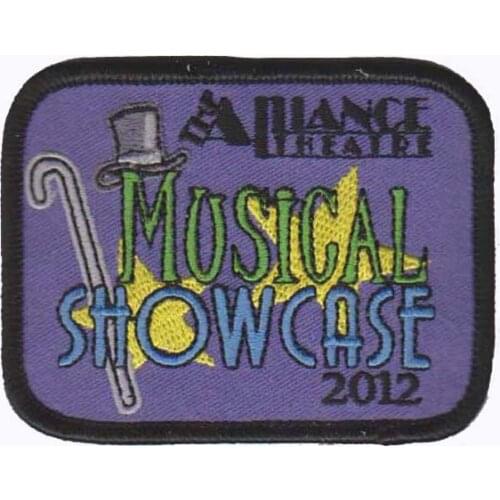 Embroidery badge with glue back, made of Twill, Customized Designs are Welcome100pcs/lot, MOQ50pcs,free shipping