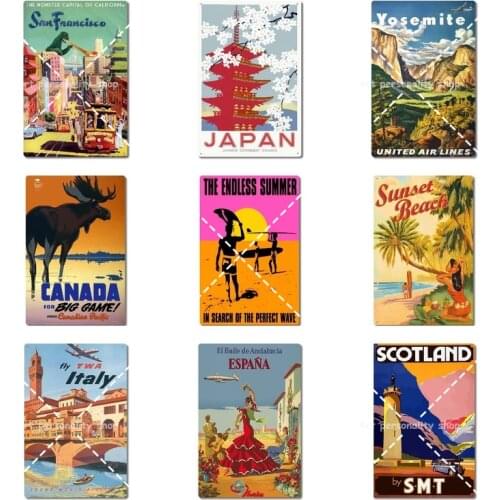 Tin Sign of Retro Vintage Travel Poster Southwest America USA Nature Classic Scene Painting All Country Metal Plaque 8x12inch