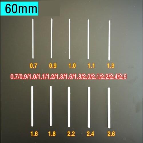 1000pcs 60mm Glass fiber rod for squid hook Batch Wholesale 0.7-2.6mm Fishing Bait factory Accessories Fiberglass pole Jig stick