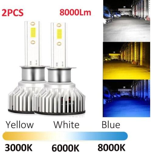 2Pcs H1 H7 LED H4 8000LM 9005 9006 Led H11 H8 Car Headlight Bulb Car Led Light Mini 40W Auto Lamp 12V 24V 3000K 6000K 8000K