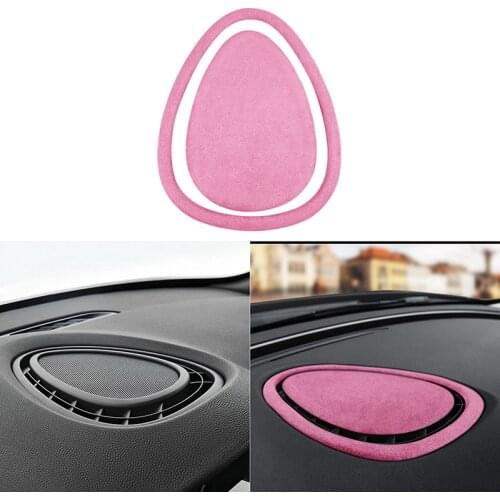 2PCS Suede Car Dashboard Air Outlet Decoration Frame Cover Trim Sticker for BMW MINI F54 F55 F56 F57 2014-2020 Auto Accessories