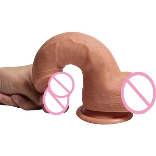 8.66 Inch Huge Size Dual Layer Cock Silicone Dildo for Lady with Suction Cup Womens Dildosex Toys Long Penis Dong