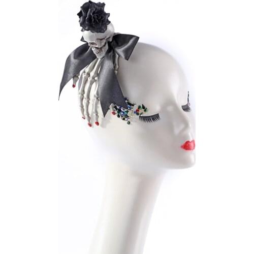 Accessories For Hair Brooch Pin With Skeleton Hand Hair Clip Gothic Accessories Hair Clips Skull For Women Halloween