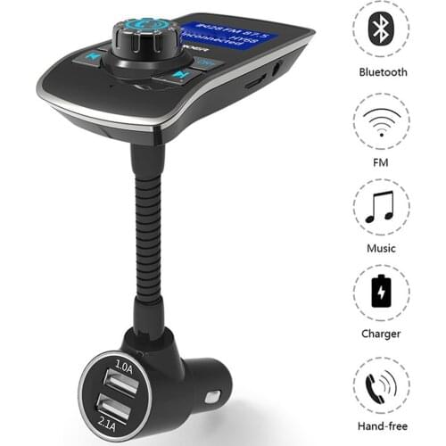 HY68 1.44 Inch Screen Display 3.1A Car MP3 Player Dual USB Charging Port Quick Charge Support FM Handsfree TF Card Read