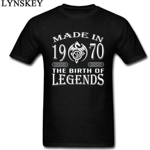 Free Shipping The Birth Of Legends T Shirt Men Anniversary T-Shirts Well Chosen Gift Tshirt 100% Organic Cotton Clothes Summer